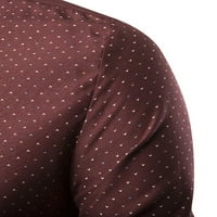 Leey-World Muns majica Male Ležerne prilike za ispis dugih rukava Okreni košulju s kratkim rukavima