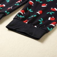 Juebong Holiday Pajama PJS setovi Božićni muškarci Tata Štampana bluza + hlače Xmas Porodica Porodica