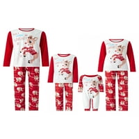 MA & Baby podudaranje božićne pidžame za obiteljske setove ELK tisak vrhovi pantalona za odmor za spavanje