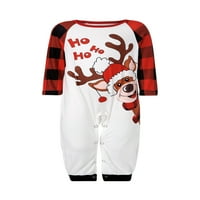 Božićna porodica koja odgovara pidžami set za odrasle dječje baby vilk tiskani vrhovi + plažene hlače za spavanje noćne odjeće