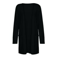 Aaiyomet Cardigan džemperi za žene džepove kaput čvrsti vanjski odjećni kardigan ženski kaput