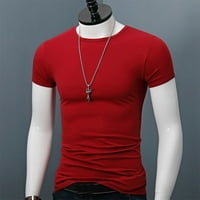 MENS CREW CACT Osnovna obična majica bluza pulover rukava s rukavima Slim Fit Top