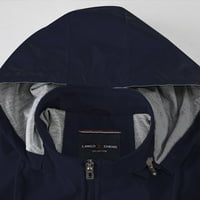 KPOPLK MENS zimski kaputi Muški izvlačenje Zip kontrastne jakne džepove kapuljačom jesenska bluza zimske
