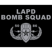 Ženska LAPD bombas sastava logo Grafički tee crni veliki
