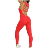 Yoga Slim Kombineza za žene bez rukava scoop vrat koji radi sportsko rastezanje Jesen čvrste pantalone