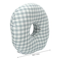 Jastuk za uši, 3D jastuk za ispis pamuk mekana podrška Velika rupa Plava Gingham za vrhovni pritisak