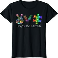 Mir Love Autism Majica za žene kratke rupne majice Crni tee