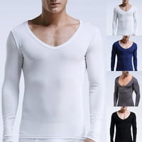 Muška zima V izrez Termalna majica topli base sloj dugih rukava Top Sapphire XL