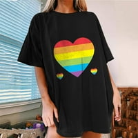 Košulje za žene Ljubavi su ljubavni LGBTQ tops Funny grafički kratki rukovi Ters Top Gay Pride Majice