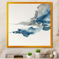 Art DesimanArt Kroz safir plave oblake IV Sažetak tekućih tinte uramljene umjetnosti ispis zlato - u.
