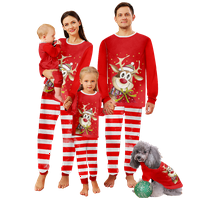 Porodična božićna pidžama postavljena božićne tiskane veličine za djecu za kućne ljubimce i kućne ljubimce