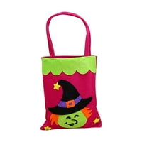 Moocrvic ukrasi za Halloween netkane bombonske torbe Ghost Witch Ghost Festival Tote Bag