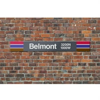 CHICAGO CTA metalni znak- Belmont