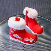 CAICJ TODDLER Cipele Dječje čizme Xloth Cipele WWarm zimske čizme za snijeg vezene ispisane cipele Etni