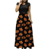 Umitay Fancy haljina modni ženski print casual okruglih vrata s kratkim rukavima