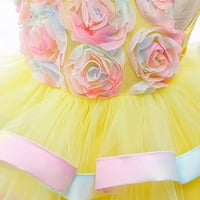 Djevojke cvjetna haljina dječje djece ruffles vjenčane haljine s košuljem sa haljinom za glavu