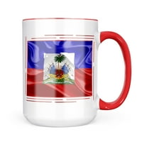 Neonblond Haiti 3D zastava poklon za ljubitelje čaja za kavu