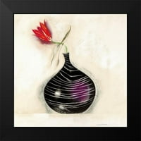 Robertson, Marilyn Black Moderni uokvireni muzej Art Print pod nazivom - Tulip u crnoj vazi II