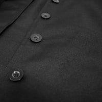 Srednjovjekovna renesansna jakna za žene čipke tanke jakne dugih rukava s dugim rukavima crni 3xl