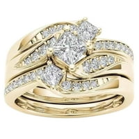 Do 65% popusta na AMLBB prstenovi za žene za žene Prstenje Girls Ring Okrugli dijamantski vjenčani obljetni