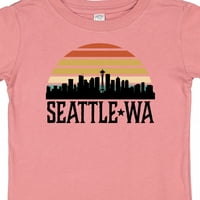 Inktastic Seattle Washington Skyline Sunset Gift BODY COY ili majica za bebe