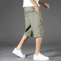 Aaiyomet Teretne kratke hlače za muškarce muške modne casual čvrste boje Multi džepni kopč za patent