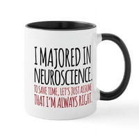 Cafepress - većina u neuroznanstvenim krilicama - OZ keramička krigla - Novelty caffe čaj čaja