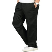 Abtel Muške pantalone srednje strukske dno ugrađene hlače MENS casual joga salon crna m