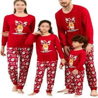 Beiwei Žene Djeca Mekana posada Podudaranje Porodične pidžame Set elastični struk Cartoon PJ setovi