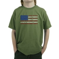 Dječačka majica za reč Art - Zemljište slobodne Američke zastave