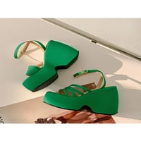 Daeful Womens Wedge Sandale Ljetna platforma Sandal gležnjače haljina cipele za partiju kopča Lagana