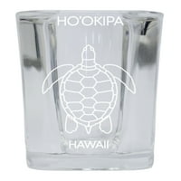Ho'okipa Hawaii Suvenir Trg Shot Staklo Laser Etched Dizajn kornjače