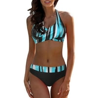 Ženski kupaći kostimi visokog struka sa kratkim bojama blok kupaći kupaći kostimi za žene za žene