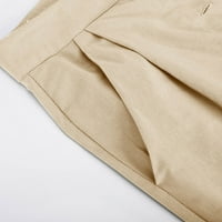 Žene plus veličine čišćenje ženske modne ljetne čvrste ležerne džep elastične struke duge hlače kaki