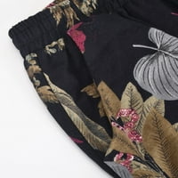 Cleance u iznosu od $ cotonie ženske pamučne patve hlače visoke strukske vučne ploče Flora print boho