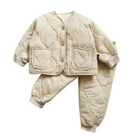 TODDLER odijelo za djecu 4T dječje dječje dječje dječake Djevojke zimske jakne set patchwork dugih rukava