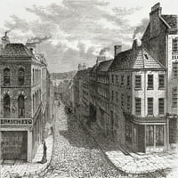 Ulica u Londonderryju, Sjeverna Irska krajem 19. vijeka. Iz naše države objavljeno 1898. Print plakata
