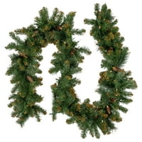 Northerlight 9 '10 Pre-upamćen Yorkville Pine umjetni božićni vijenac - bistra svjetla