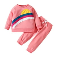 SNGXGN Baby Girl Odjeća za djecu Djevojka Outfits Pant Set Jesen Zimska odjeća za djevojke za djevojčice,