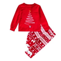 Zukuco Porodični obiteljski božićni set pidžama, Xmas Holiday PJS za žene Muška djeca, Božićska štampana