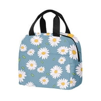 Suncokret daisy cvijeće ručak bo za žene, dječje izolirane torbe za ručak, prijenosne školske torbe