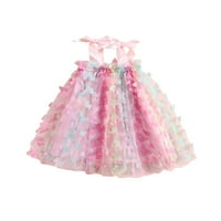 Dječje dječje djevojke haljina vezati mrežom Tulle Butterfly Ljeto A-line haljina za tulle haljine za