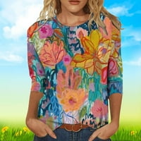 Rukovni vrhovi za žene Ljetni modni ispisani bluze Ležerne prilike plus podešavanje tuničke košulje