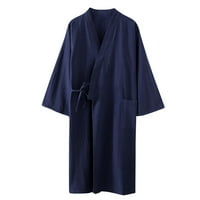 Tawop dame Nighthowns ženska modna rube ogrtač tri četvrtina rukava meka pidžama mornarice l