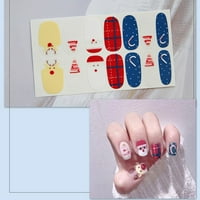 Tetovaže noktiju za djevojke Božićne naljepnice za nokte - Nova 3D pahuljica naljepnica za nokte Metallic