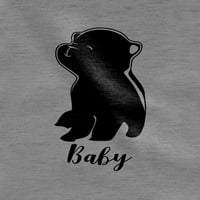 Muška majica i baby medvjed muške majice i dječji odjel otac i sin Podudarni set tata siva velika beba