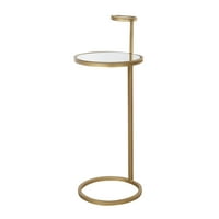 Okrugla stolica bočni stol - zlato, jasno
