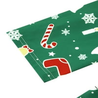 Hirigin božićni tisak dugih rukava blazer i pantalone za roditelje-dijete