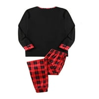 Diconna božićne pidžame za obitelj, crtane crtane crtane ruke + plažene hlače postavljene noćna odjeća