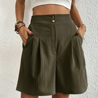 Ganfancp ženske kratke hlače, velike veličine labavih šljokica s visokim strukom, veličina S-XL